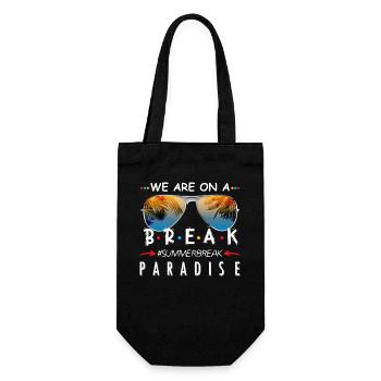 We are on a summer break - Gift Bag for Bottles - black - Front