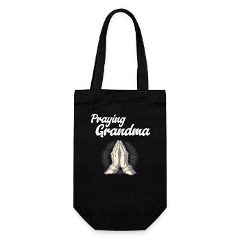Praying Grandma - Betende Oma - Gift Bag for Bottles - black - Front