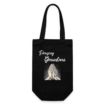 Praying Grandma - Betende Oma - Gift Bag for Bottles - black - Front