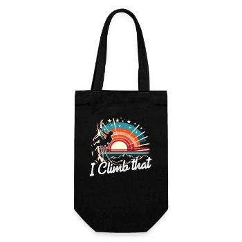 I climb that - funny climbing design - Gift Bag for Bottles - black - Front