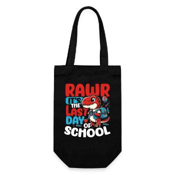 RAWR - Dernier jour d’école - cooles Schul Ende - Sac à bouteille - noir - Devant