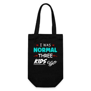 I was normal 3 kids ago - Gift Bag for Bottles - black - Front