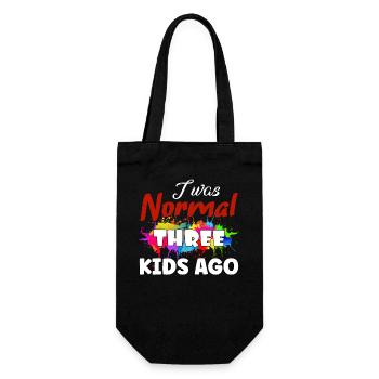I was normal 3 kids ago - Gift Bag for Bottles - black - Front
