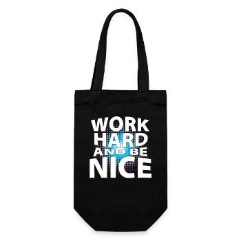 Work hard and be nice - Gift Bag for Bottles - black - Front