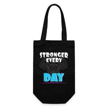 Stronger every day - Gift Bag for Bottles - black - Front