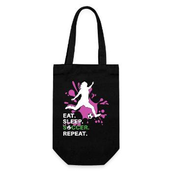 Eat Sleep Soccer Repeat - Soccer Player - Gift Bag for Bottles - black - Front