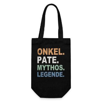 Onkel Pate Mythos Legende - Geschenkbeutel für Flaschen - Schwarz - Vorne