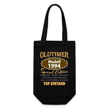 Vintage Model 1994 Well Preserved Funny Birth Tag - Gift Bag for Bottles - black - Front