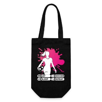 Eat Sleep Soccer Repeat - Soccer Player - Gift Bag for Bottles - black - Front