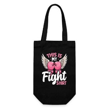 This is my fight Shirt - fight cancer - Gift Bag for Bottles - black - Front