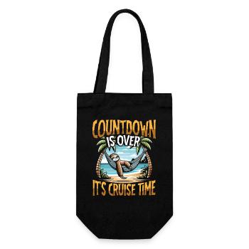 Countdown is over it’s cruise time - Geschenkbeutel für Flaschen - Schwarz - Vorne