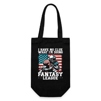 I have no clue what I'm doing fantasy league - Gift Bag for Bottles - black - Front