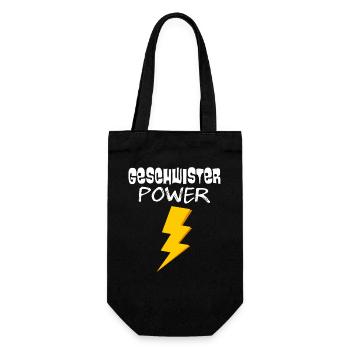 Sibling Power - Gift Bag for Bottles - black - Front