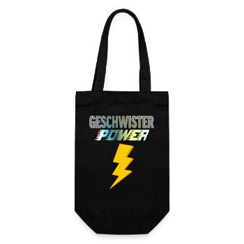 Sibling Power - Gift Bag for Bottles - black - Front