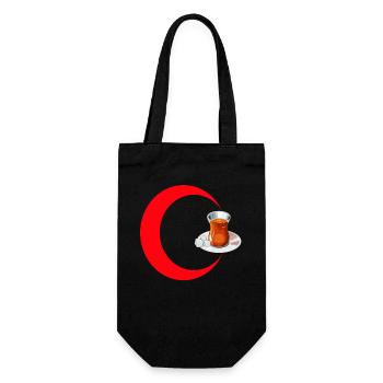 Turkish Tea - Türkischer Tee - Heimatliebe - Geschenkbeutel für Flaschen - Schwarz - Vorne