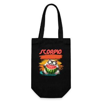 Zodiac - Sternzeichen - Scorpio - Scorpion - Geschenkbeutel für Flaschen - Schwarz - Vorne