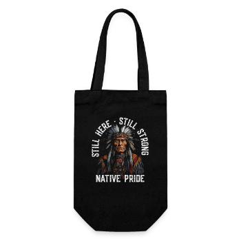 Still here, still strong, native pride - Geschenkbeutel für Flaschen - Schwarz - Vorne