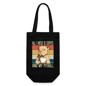 Le café et mon pitbull - Sac à bouteille - noir - Devant