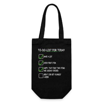 To Do List for today - Geschenkbeutel für Flaschen - Schwarz - Vorne