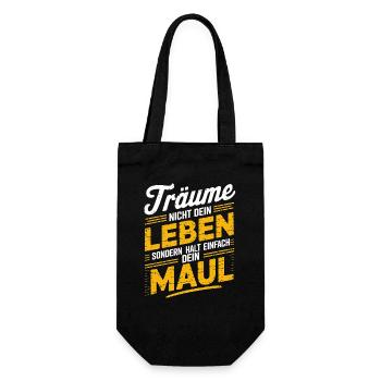 Don't dream your life, keep your mouth shut - Gift Bag for Bottles - black - Front