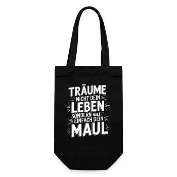 Don't dream your life, keep your mouth shut - Gift Bag for Bottles - black - Front