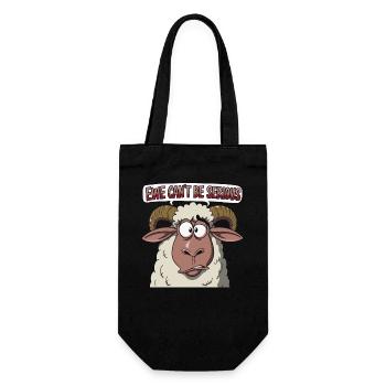 Ewe cant be serious - funny sheep design - Gift Bag for Bottles - black - Front