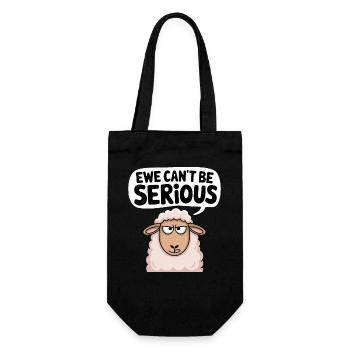 Ewe cant be serious - funny sheep design - Gift Bag for Bottles - black - Front