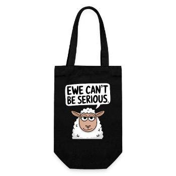 Ewe cant be serious - funny sheep design - Gift Bag for Bottles - black - Front