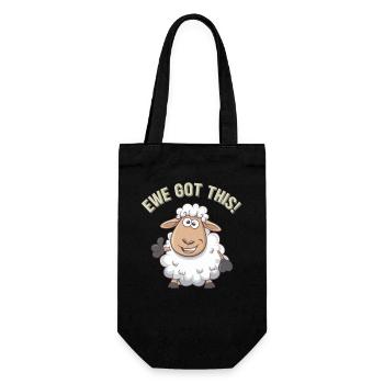 Ewe Got This - Geschenkbeutel für Flaschen - Schwarz - Vorne