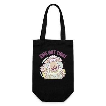 Ewe Got This - Geschenkbeutel für Flaschen - Schwarz - Vorne