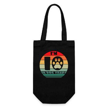 J’ai 10 ans en années de chien - Sac à bouteille - noir - Devant