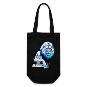 Zodiac sign Leo - born in August - Gift Bag for Bottles - black - Front
