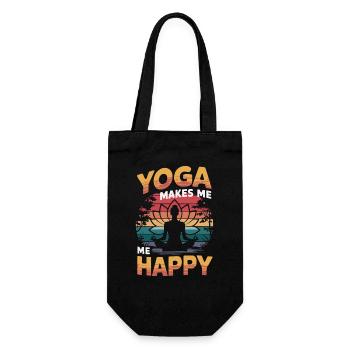 Le yoga me rend heureuse - Sac à bouteille - noir - Devant