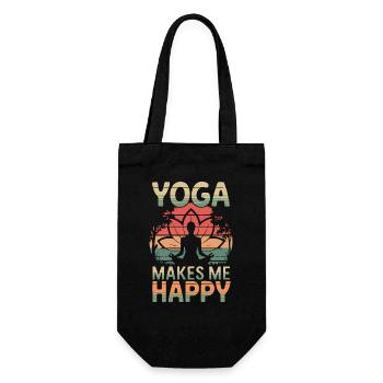 Le yoga me rend heureuse - Sac à bouteille - noir - Devant