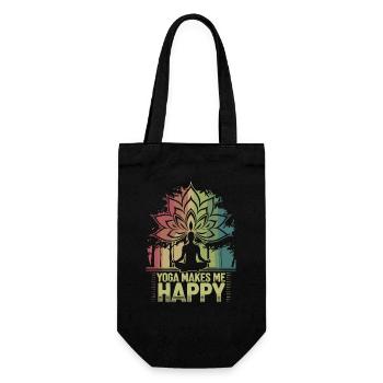 Le yoga me rend heureuse - Sac à bouteille - noir - Devant