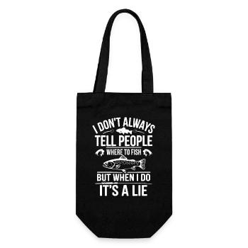 Je ne dis pas aux gens de pêcher, mais quand je le fais... - Sac à bouteille - noir - Devant