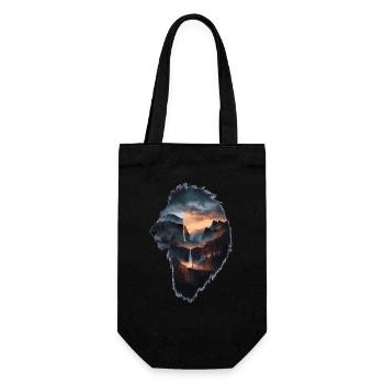 Lion Hiking Lion Hiking design - Gift Bag for Bottles - black - Front