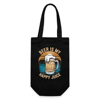 Beer is my happy Juice - Gift Bag for Bottles - black - Front