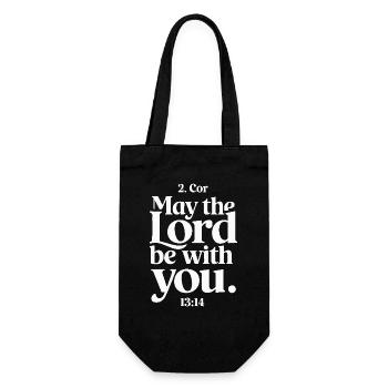 May the lord be with you - Gift Bag for Bottles - black - Front