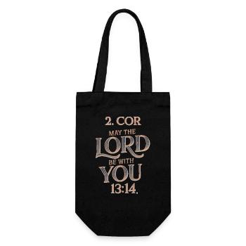 May the lord be with you - Gift Bag for Bottles - black - Front