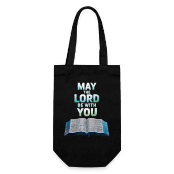 May the lord be with you - Gift Bag for Bottles - black - Front