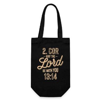 May the lord be with you - Geschenkbeutel für Flaschen - Schwarz - Vorne
