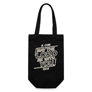 May the lord be with you - Gift Bag for Bottles - black - Front