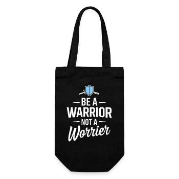 Soyez un guerrier, pas un dicton inspirant inquiet - Sac à bouteille - noir - Devant