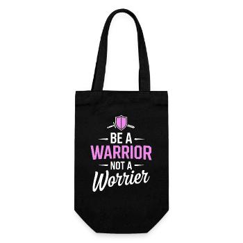 Soyez un guerrier, pas un dicton inspirant inquiet - Sac à bouteille - noir - Devant