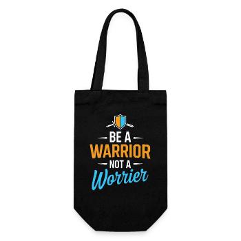 Soyez un guerrier, pas un dicton inspirant inquiet - Sac à bouteille - noir - Devant