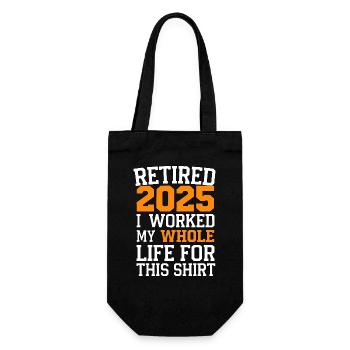 Retired 2025 - Finally Retired - Gift Bag for Bottles - black - Front