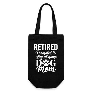 Dog Mom Pension - stay at home dog mom - Gift Bag for Bottles - black - Front