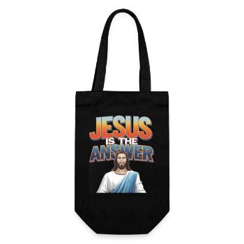 Jésus est la réponse - Jesus ist die Antwort - Sac à bouteille - noir - Devant