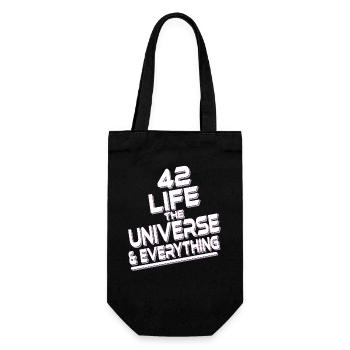 Life Universe Everything 42 answers - Gift Bag for Bottles - black - Front